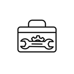 Toolbox icon logo sign vector outline