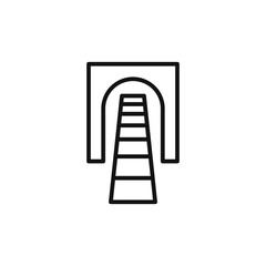 Tunnel mining industry icon logo sign vector outline