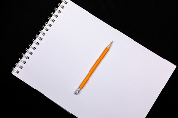 Ein schwarzer Stift liegt auf einem Papier. Mit Platz für eine Notiz.