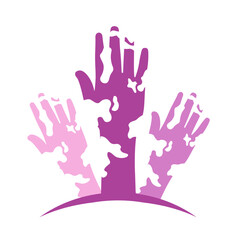 Flat Leprosy Hands Illustration Design
