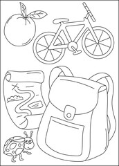 equipment outdoor camping coloring book page