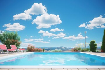 Swimming pool sky architecture outdoors.