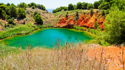 Fototapeta premium cava di bauxite,Otranto,,Puglia,Italia