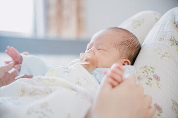 1-month-old newborn girl