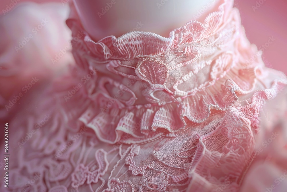 Poster a close-up view of a dress displayed on a mannequin, great for fashion and design contexts