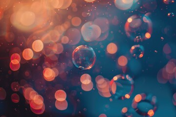 A collection of colorful bubbles suspended in mid-air