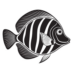 illustration of a vector tang fish 