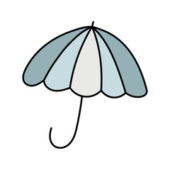 Umbrella Doodle. Vector isolated on white background