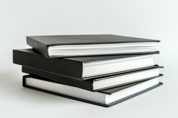 A collection of books stacked high, great for representing knowledge and learning