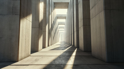 Dramatic corridor in the building