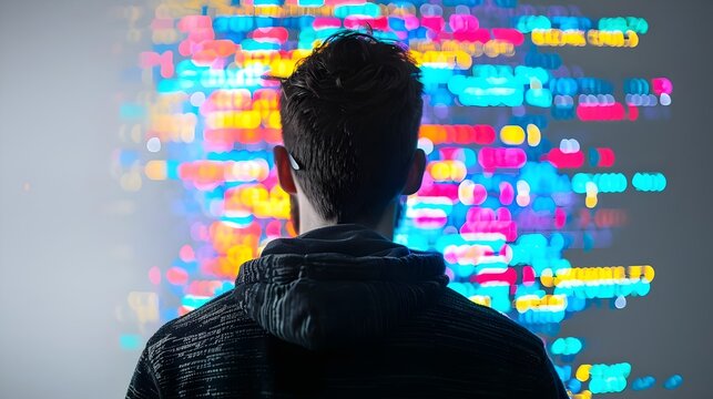 Backshot of a professional software developer background