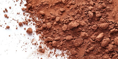 Fototapeta premium A detailed view of a pile of dirt with texture and structure visible