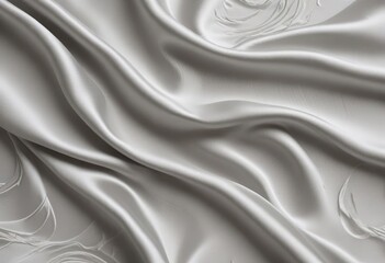 Obraz premium white silk fabric background, view from above. Smooth elegant black silk or satin luxury cloth texture can use as abstract background with copy space, close-up