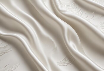 Obraz premium white silk fabric background, view from above. Smooth elegant black silk or satin luxury cloth texture can use as abstract background with copy space, close-up