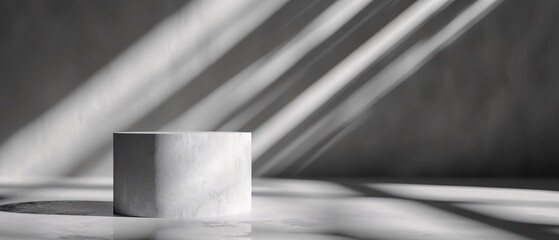 Minimalist Gray Background with Dramatic Light for Product Display