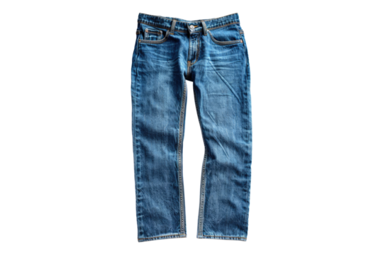 Blue jeans isolated on transparent background