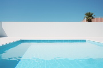 Outdoors summer pool swimming pool. 