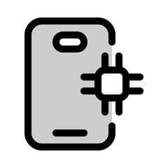 phone processor icon with duotone style, perfect for user interface projects