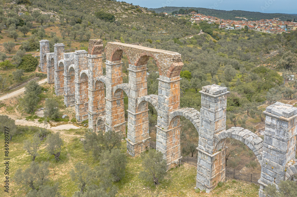 Sticker Aquaduct remnants monument Lesbos