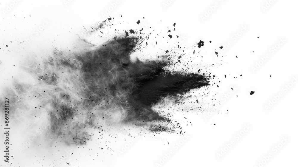Poster a grayscale image of a dense dust cloud