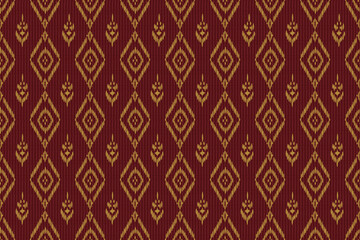 Hand drawn geometric African Ikat paisley embroidery. ethnic oriental ikat seamless pattern. abstract illustration design for wallpaper. Tribal ethnic vector texture. Aztec style. Folk embroidery.