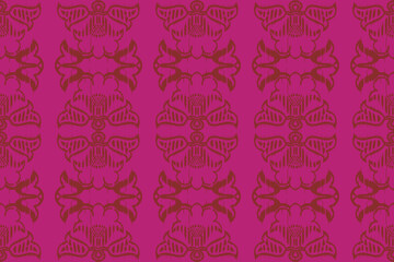 Ikat floral paisley embroidery seamless pattern on background. Ikat ethnic oriental pattern traditional. Aztec style abstract vector illustration. design for ikat fashion texture,fabric,clothing,wrapp