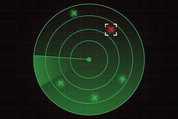 Airport Air Traffic Control Radar Screen