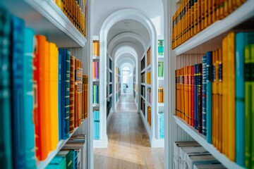 library with bookshelves filled with books