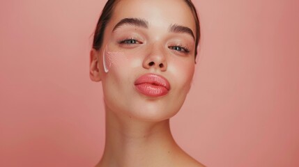 Beautiful Teen. Natural Skin Care Concept with Clean Facial Spa Treatment