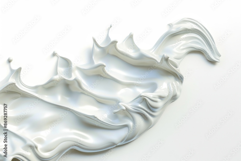 Poster a close-up shot of a white object on a table, suitable for use in still life photography or as a pla