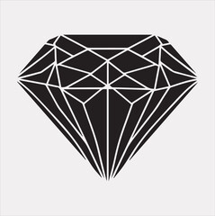 Diamond silhouette vector illustration