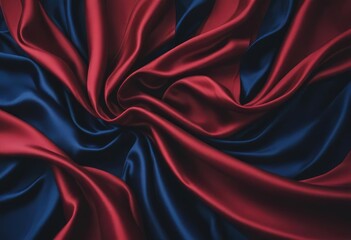 Obraz premium abstract colorful silk fabric background, view from above. Smooth elegant black silk or satin luxury cloth texture can use as abstract background with copy space, close-up