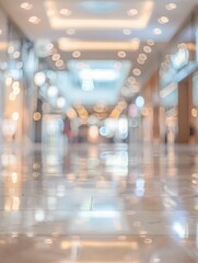 Modern luxury shopping mall interior, blurred picture, advertising, background, wallpaper, space for text