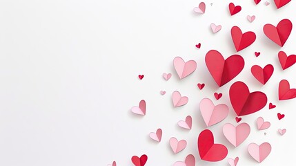 Pattern of Small Hearts in Pink and Red
