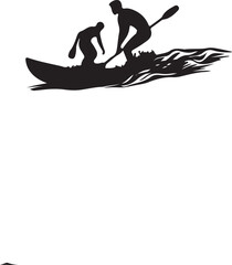 surfing boat vector art illustration 