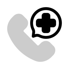 emergency call icon with bulk style, perfect for user interface projects