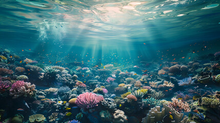 Fototapeta premium coral reef with fish
