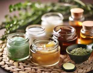 Close-Up of Homemade Skincare Products
