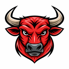 Bull face logo vector illustration on a white background