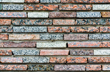 old colored brick wall close up