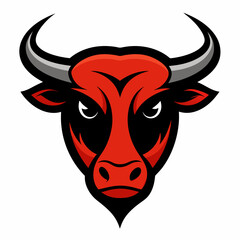Bull face logo vector illustration on a white background