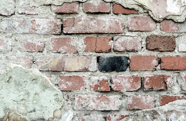 pattern old brick wall close up