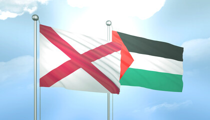 Palestine and Saint Patrick Flag Together A Concept of Relations