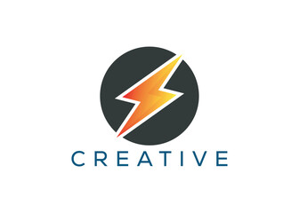 Minimal and professional Letter O thunder logo design template