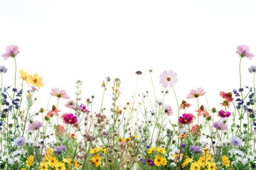 Flower field landscape nature backgrounds.