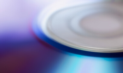 color surface of a compact disc macro close up