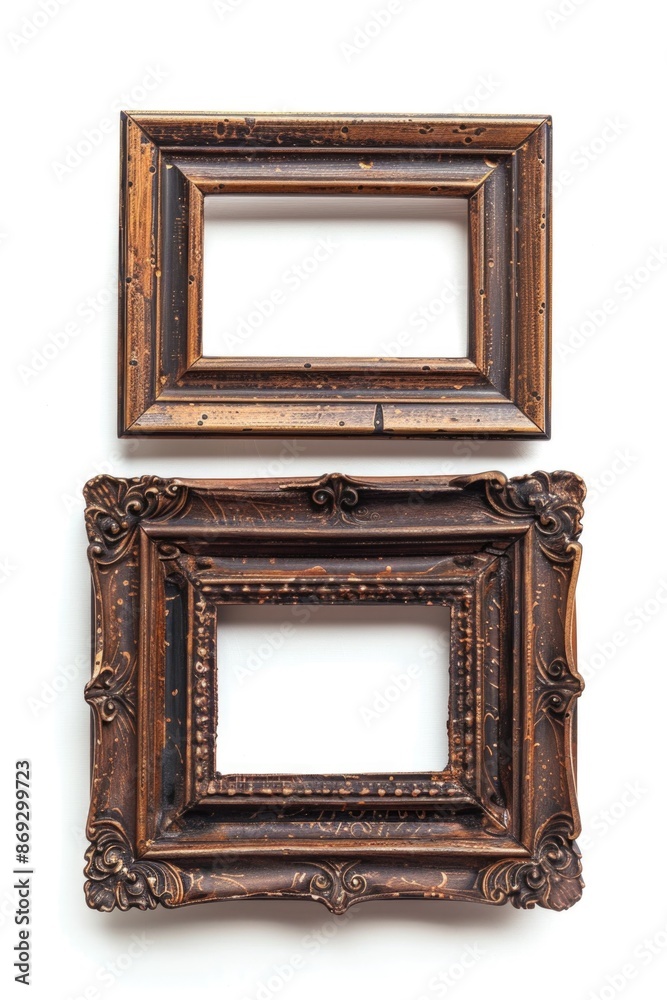 Poster Two adjacent picture frames with a brief description about what's inside
