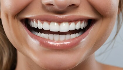 Smiling Woman's Bright White Teeth
