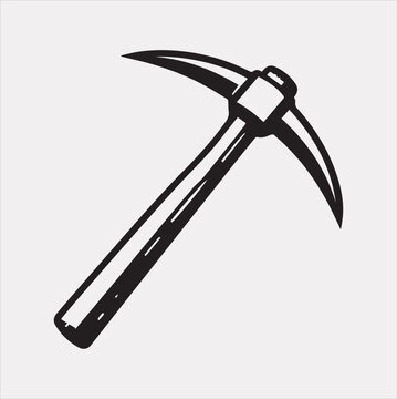 pickaxe vector silhouette illustration