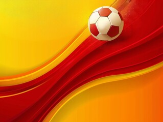 Football cup banner template, Spain flag, brush texture grunge, illustration